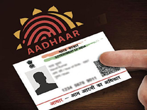 Aadhaar card.